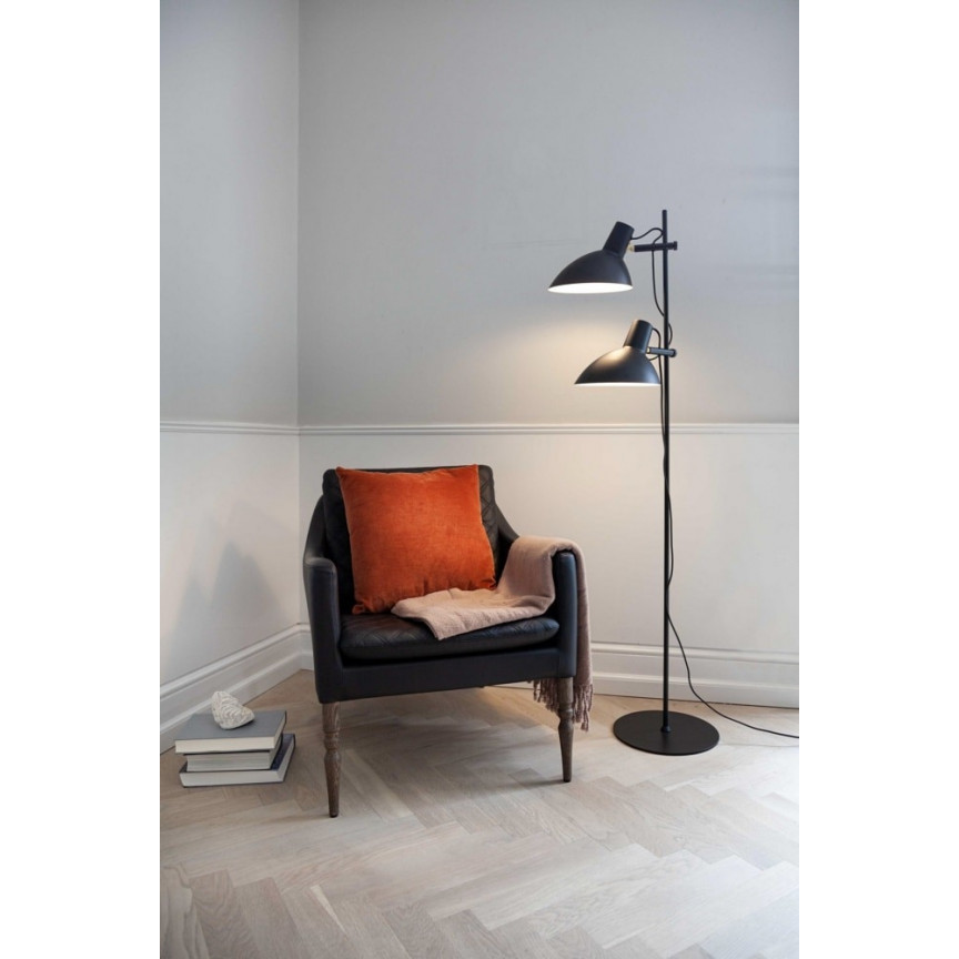 Metropole black floor lamp with lights HaloDesign