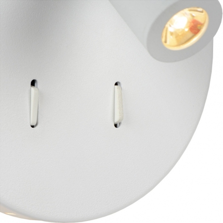 Bentjer Led white wall lamp with switch Lucide