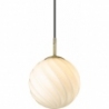 Twist 15cm opal&amp;brass glass ball pendant lamp HaloDesign