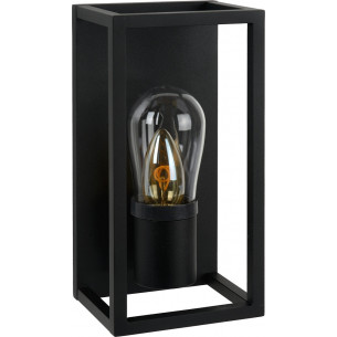 Industrialny Kinkiet zewnętrzny Carlyn Czarny Lucide na dom i taras. 2