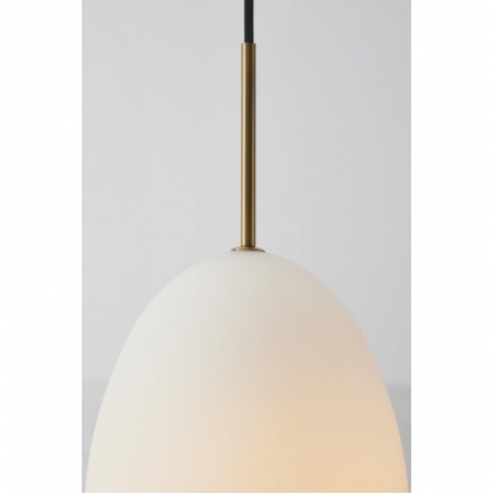 Designerska Lampa wisząca szklana Bod 20cm biała HaloDesign do salonu, kuchni i jadalni