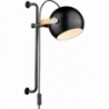 D.C black ball wall lamp with cable HaloDesign