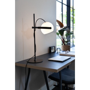 D.C opal&amp;black oak scandinavian desk lamp HaloDesign