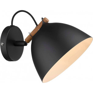 Arhus black scandinavian wall lamp with wood HaloDesign