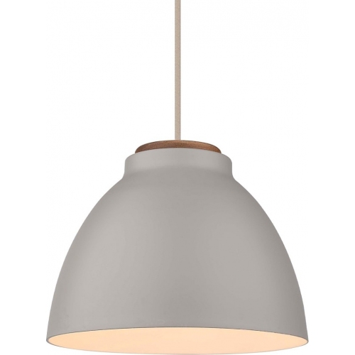 Niva 24cm grey pendant lamp with wood HaloDesign