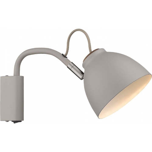 Niva grey adjustable wall lamp with arm HaloDesign