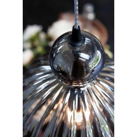 Designerska Lampa wisząca szklana dekoracyjna Ball Ball 32cm szkło dymione HaloDesign do salonu, kuchni i jadalni