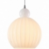 Designerska Lampa wisząca szklana dekoracyjna Ball Ball 32cm biała HaloDesign do salonu, kuchni i jadalni