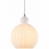 Designerska Lampa wisząca szklana dekoracyjna Ball Ball 25cm biała HaloDesign do salonu, kuchni i jadalni