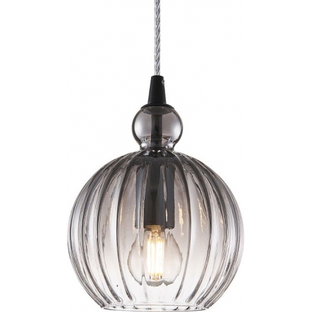 Designerska Lampa wisząca szklana dekoracyjna Ball Ball 15cm szkło dymione HaloDesign do salonu, kuchni i jadalni