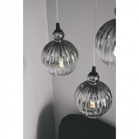 Ball Ball 15cm smoked glass decorative glass pendant lamp HaloDesign