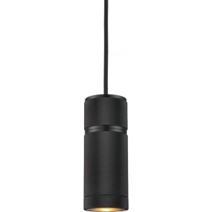 Designerska Lampa wisząca tuba loft Halo 6cm czarna HaloDesign do salonu, kuchni i jadalni