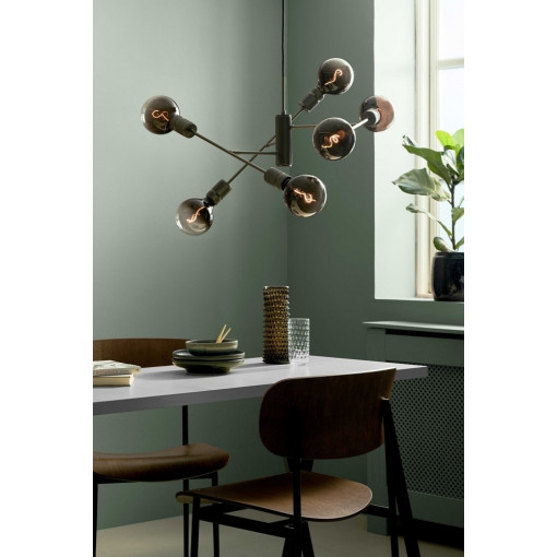 Halo 75 cm black loft pendant lamp with 6 lights HaloDesign