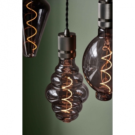 Designerska Lampa wisząca żarówka na kablu loft Halo czarna HaloDesign do salonu, kuchni i jadalni