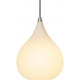 Designerska Lampa wisząca szklana Drops 30cm biała HaloDesign do salonu, kuchni i jadalni