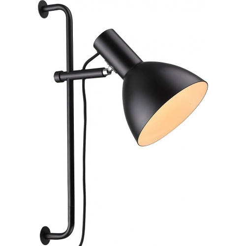 Baltimore black adjustable loft wall lamp HaloDesign