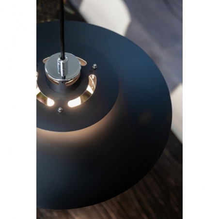 Designerska Lampa wisząca nowoczesna Srup 40cm czarny/chrom HaloDesign do salonu, kuchni i jadalni