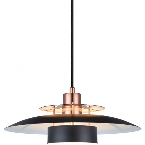 Designerska Lampa wisząca nowoczesna Srup 40cm czarny/miedź HaloDesign do salonu, kuchni i jadalni