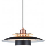 Designerska Lampa wisząca nowoczesna Srup 40cm czarny/miedź HaloDesign do salonu, kuchni i jadalni