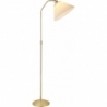 Berlin brass&amp;white floor lamp with pleated shade HaloDesign