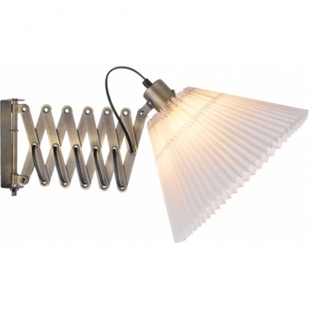 Medina "X" white&amp;brass wall lamp with arm HaloDesign