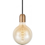 Designerska Lampa wisząca żarówka na kablu Cable-Set miedziana HaloDesign do salonu, kuchni i jadalni