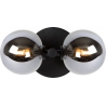 Tycho black glass double wall lamp Lucide