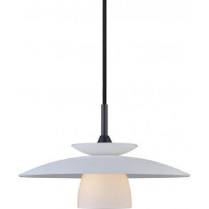 Designerska Lampa wisząca szklana nowoczesna Scandic 25cm opal HaloDesign do salonu, kuchni i jadalni