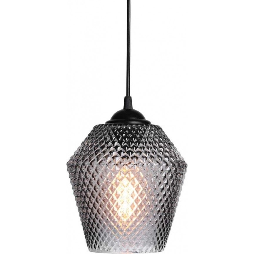 Nobb 17cm smoked glass retro glass pendant lamp HaloDesign