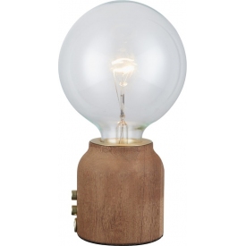 Base One dark wood "bulb" table lamp HaloDesign