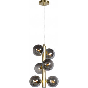 Designerska Lampa wisząca szklane kule Tycho VI Mosiądz Lucide do salonu i sypialni. 2