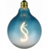 Stylowa Żarówka dekoracyjna ściemniana Colors Soft LED 12,5cm E27 4W 2200K niebieska HaloDesign do gabinetu