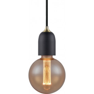 Classic black&amp;brass "bulb" pendant lamp HaloDesign