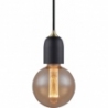 Designerska Lampa wisząca żarówka na kablu Classic czarny/mosiądz HaloDesign do salonu, kuchni i jadalni
