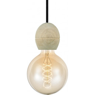 Designerska Lampa wisząca drewniana żarówka na kablu Light Cable-Set HaloDesign do salonu, kuchni i jadalni