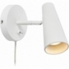 Crest white wall lamp with arm and switch Markslojd