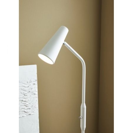 Stylowa Lampa podłogowa regulowana Crest biała Markslojd do salonu i sypialni