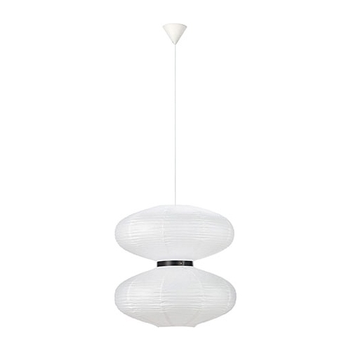 Dual 60cm white pendant lamp with shades Markslojd