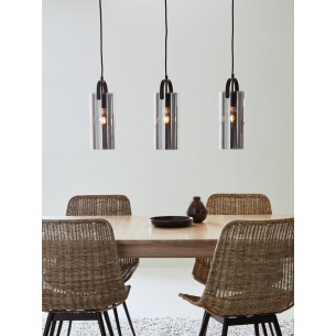 Glory smoked glass triple pendant lamp Markslojd