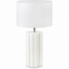 Column white ceramic table lamp with shade Markslojd