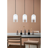 Cope transparent&amp;black glass triple pendant lamp Markslojd