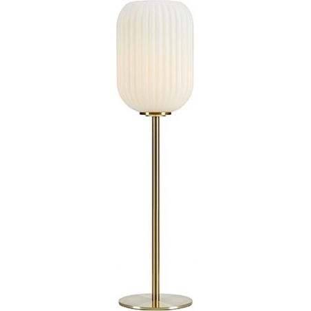 Cava white&amp;brass glass table lamp Markslojd