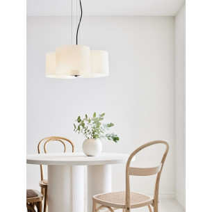 Oturo 53cm white glass triple pendant lamp Markslojd