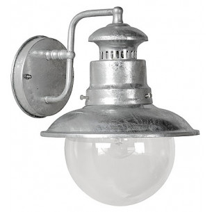 Industrialny Kinkiet zewnętrzny Figo 21 Srebrny Lucide na dom i taras. 2