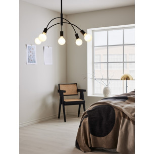 Crux black pendant lamp with 5 lights Markslojd