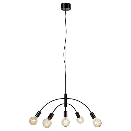 Cygnus 70cm black pendant lamp with 5 lights Markslojd