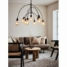 Lampa wisząca 9 punktowa Lavello 95cm czarna Markslojd