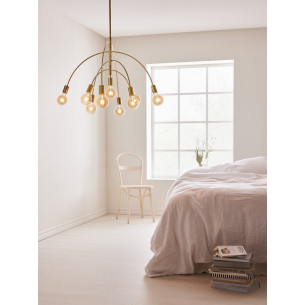 Lavello 95cm brass pendant lamp with 9 lights Markslojd