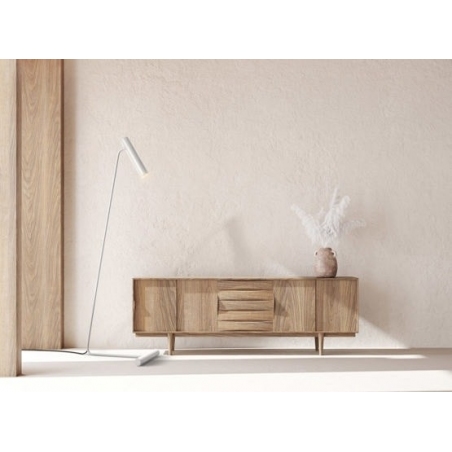 Stylowa Lampa podłogowa minimalistyczna Stork Bright White LoftLight do salonu i sypialni
