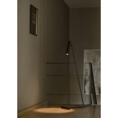 Stork jet black minimalistic floor lamp LoftLight